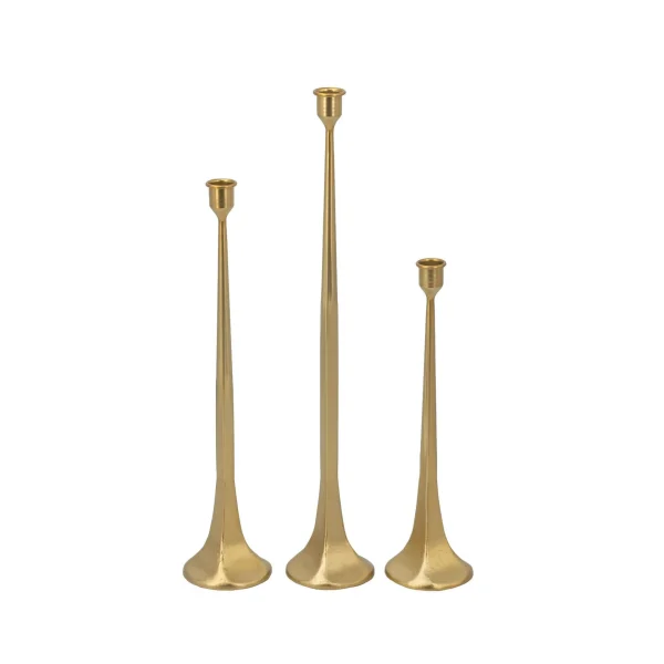 SET SVEĆNJAKA U BOJI ZLATA 3/1 D6076